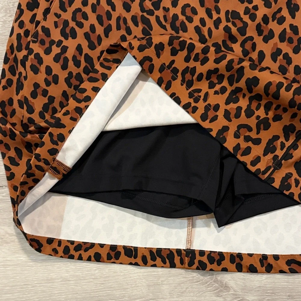 Lady Hagen Brown and Black Animal Print Mini‎ Skirt